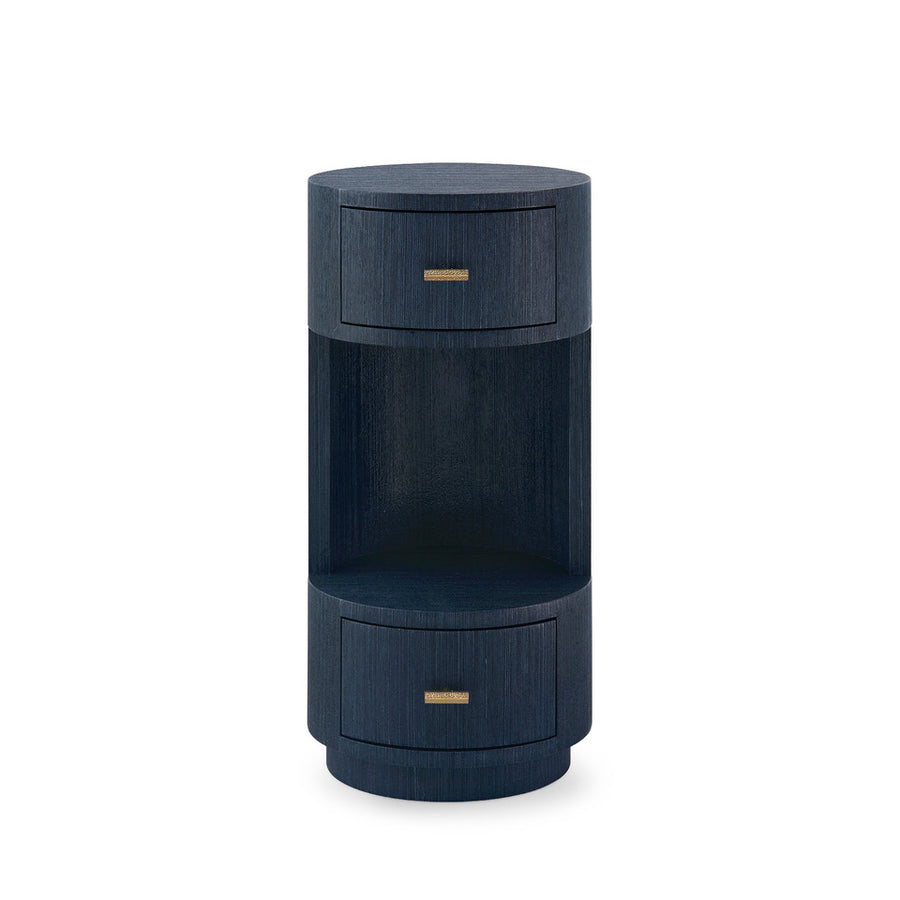 Aaron 2-Drawer End Table, Selvage Blue
