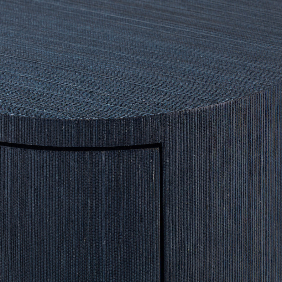 Aaron 2-Drawer End Table, Selvage Blue