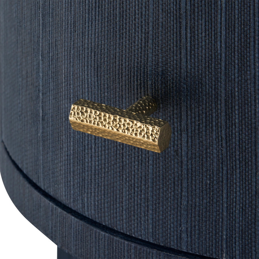 Aaron 2-Drawer End Table, Selvage Blue