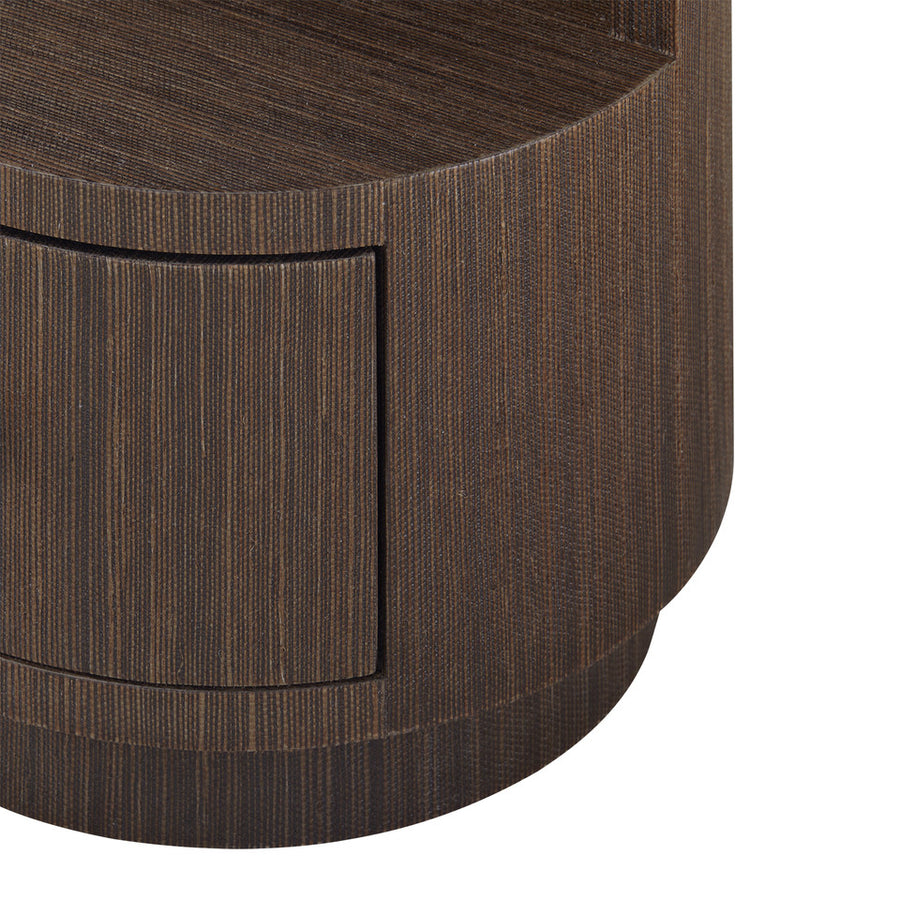 Aaron 2-Drawer End Table, Warm Chocolate