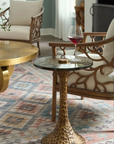 Archer Accent Table, Antique Brass