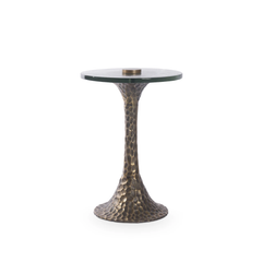 Archer Accent Table, Antique Brass