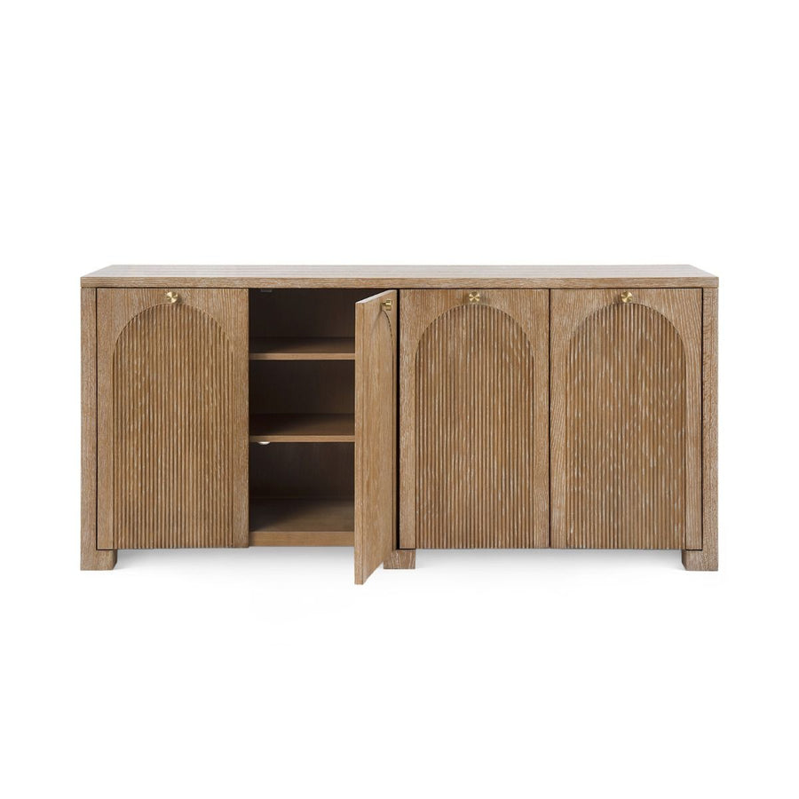 Arcadia 4-Door Cabinet, Soft Glow Oak