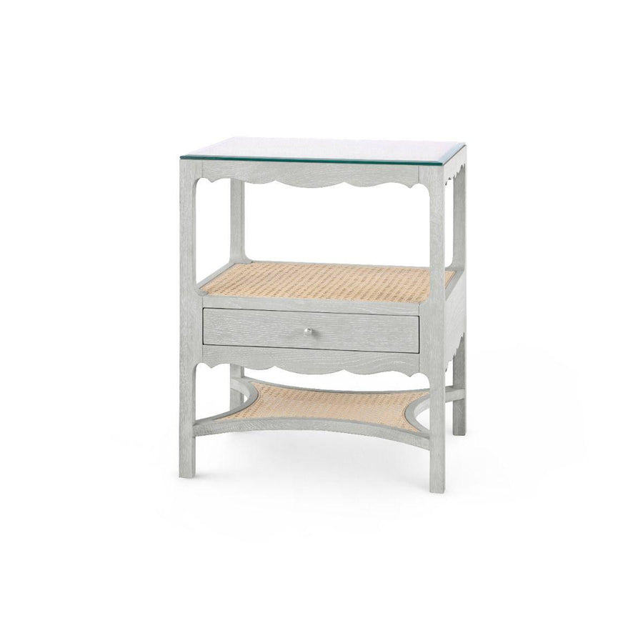 Arianna 1-Drawer Side Table, Soft Grey - Maison Vogue
