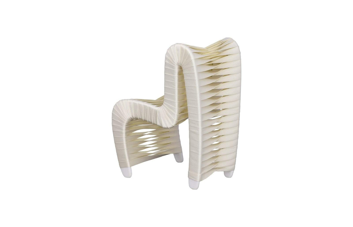 Seat Belt Chair Kid Sized, White - Maison Vogue