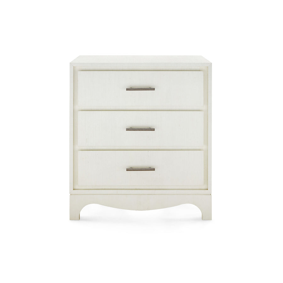 Barrett 3-Drawer End Table, Sand White