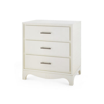 Barrett 3-Drawer End Table, Sand White