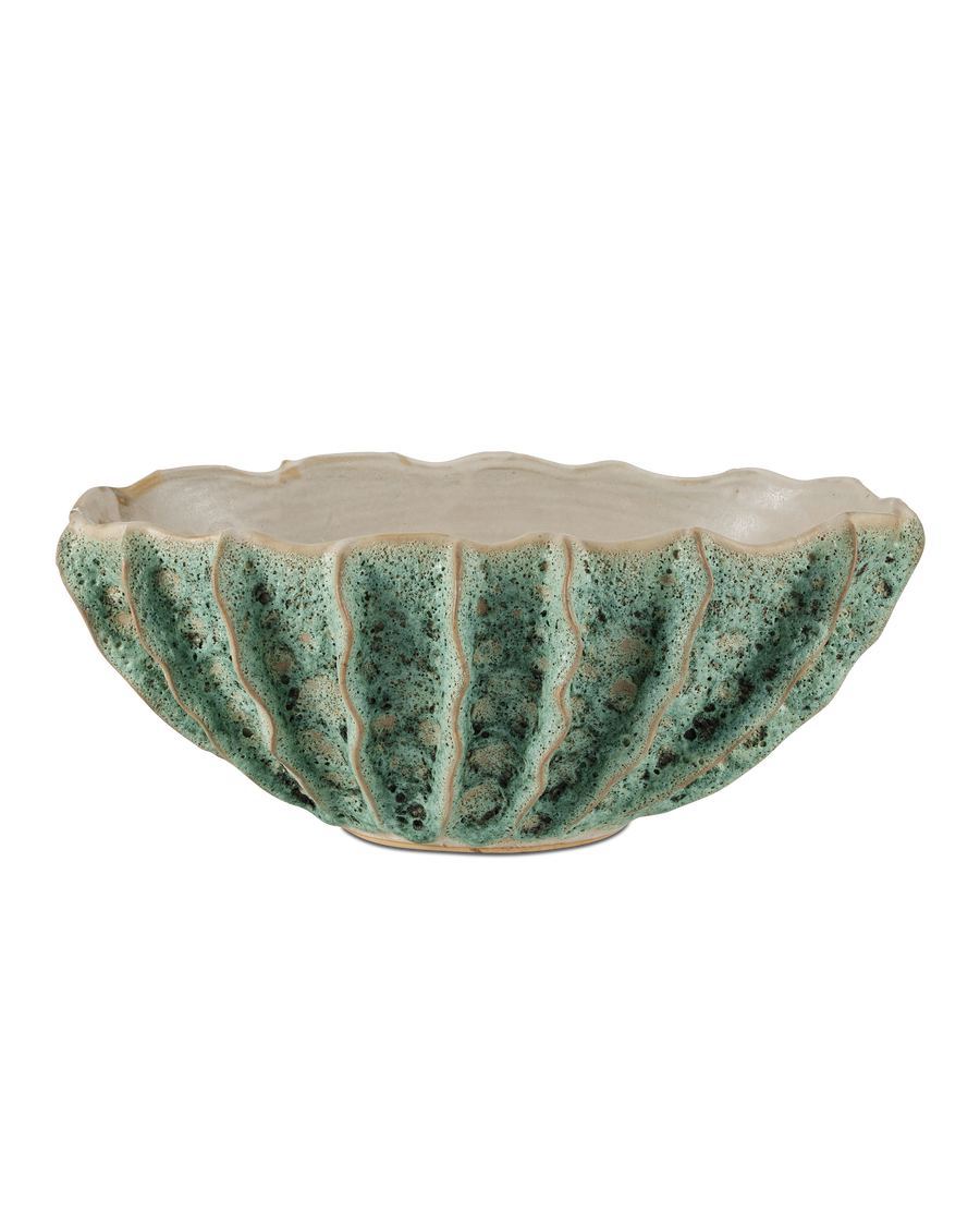 Sunken Boat Oval Green Bowl