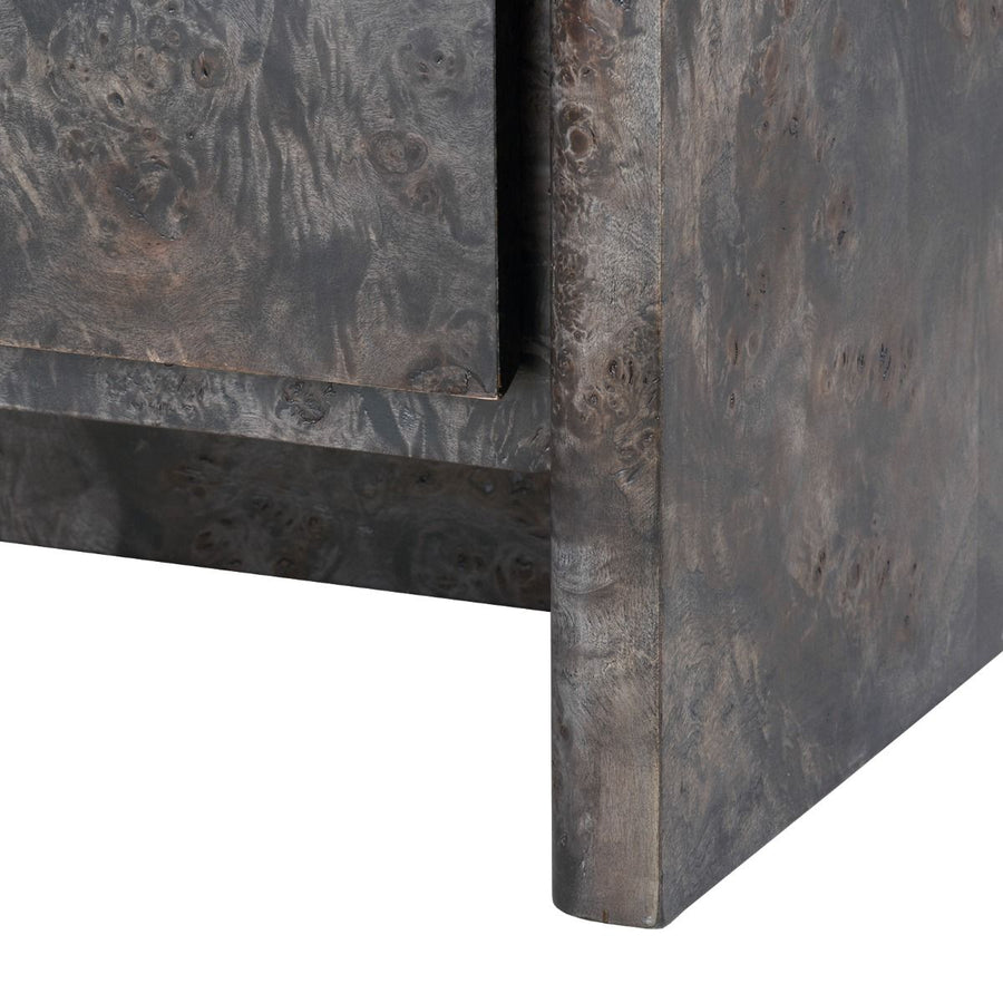 Beatrice 2-Drawer End Table, Arabica Burl