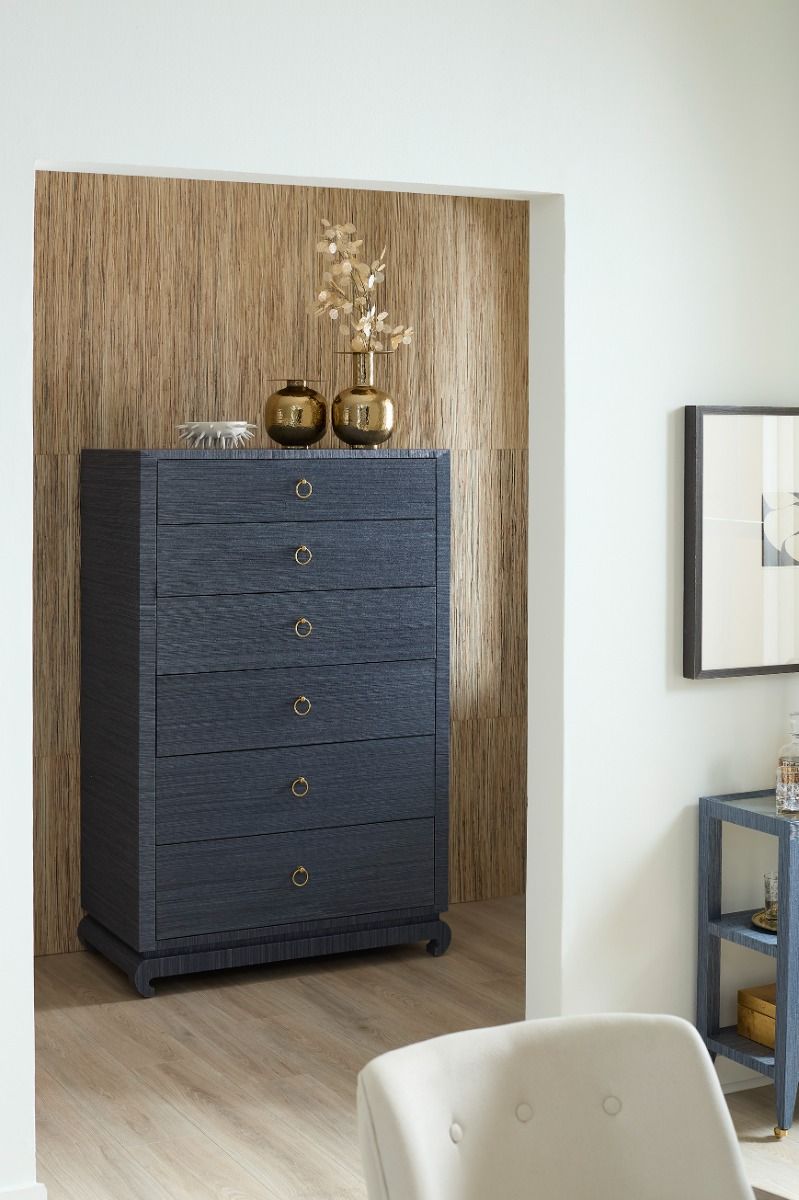 Ming Tall 6-Drawer, Navy Blue