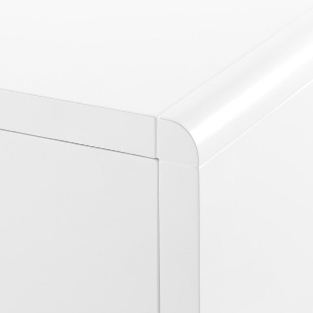 Bryant 3-Drawer Side Table, White Pearl