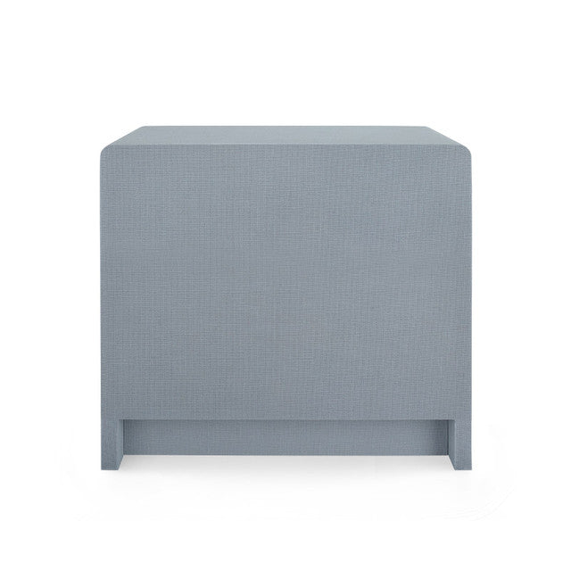 Bryant Linen 3-Drawer Side Table, Winter Gray