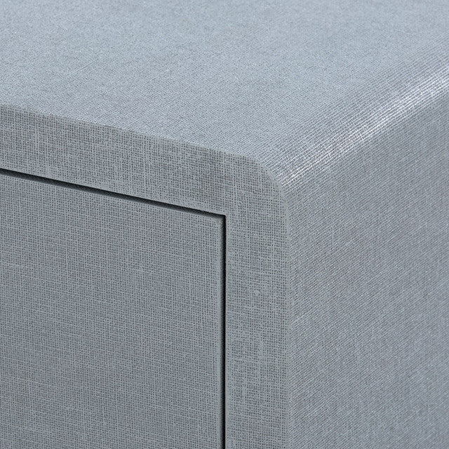 Bryant Linen 3-Drawer Side Table, Winter Gray