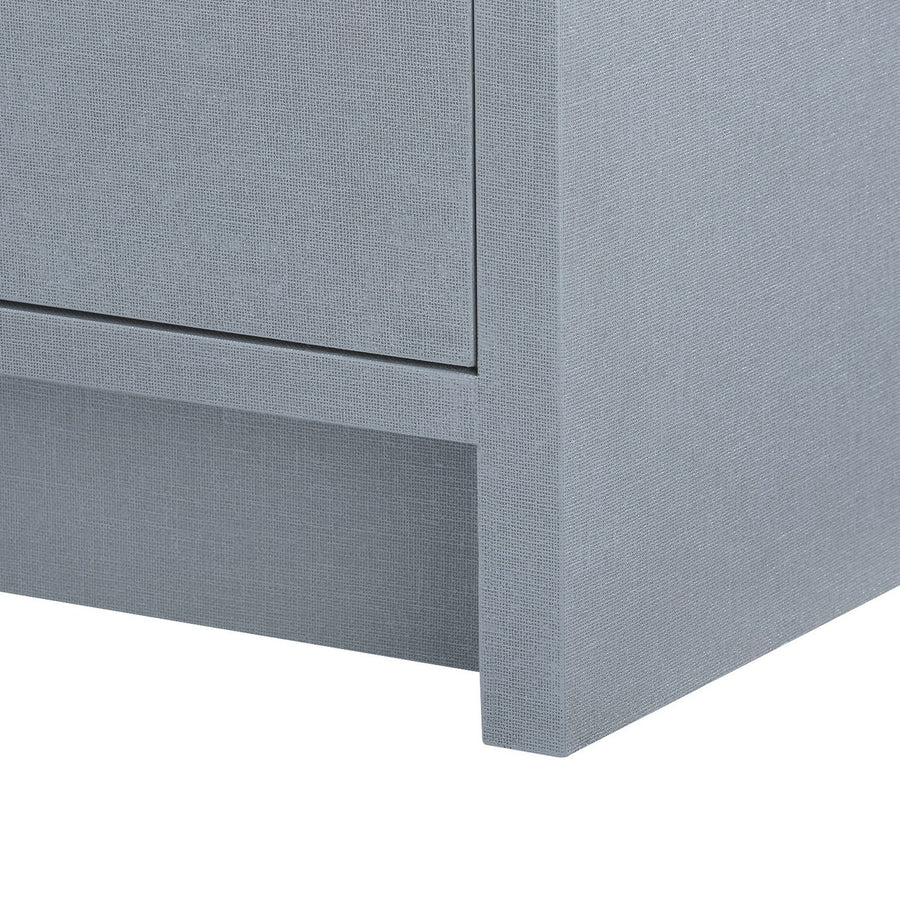 Bryant Linen 3-Drawer Side Table, Winter Gray