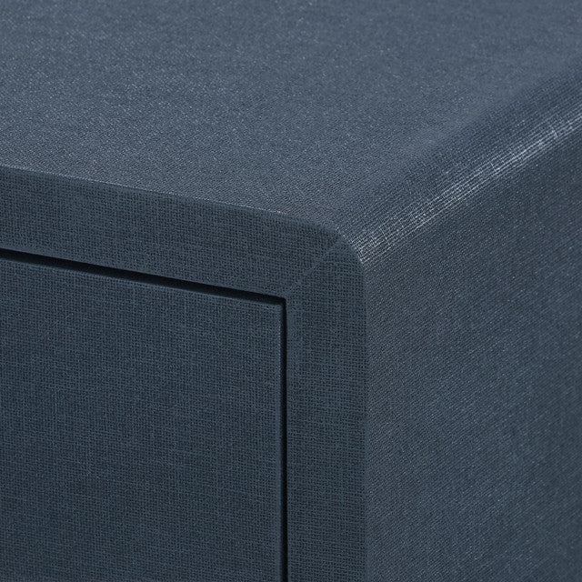 Bryant Linen 3-Drawer Side Table, Blue Steel