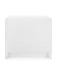 Bryant Linen 3-Drawer Side Table, Chiffon White