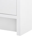 Bryant Linen 3-Drawer Side Table, Chiffon White