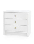 Bryant Linen 3-Drawer Side Table, Chiffon White