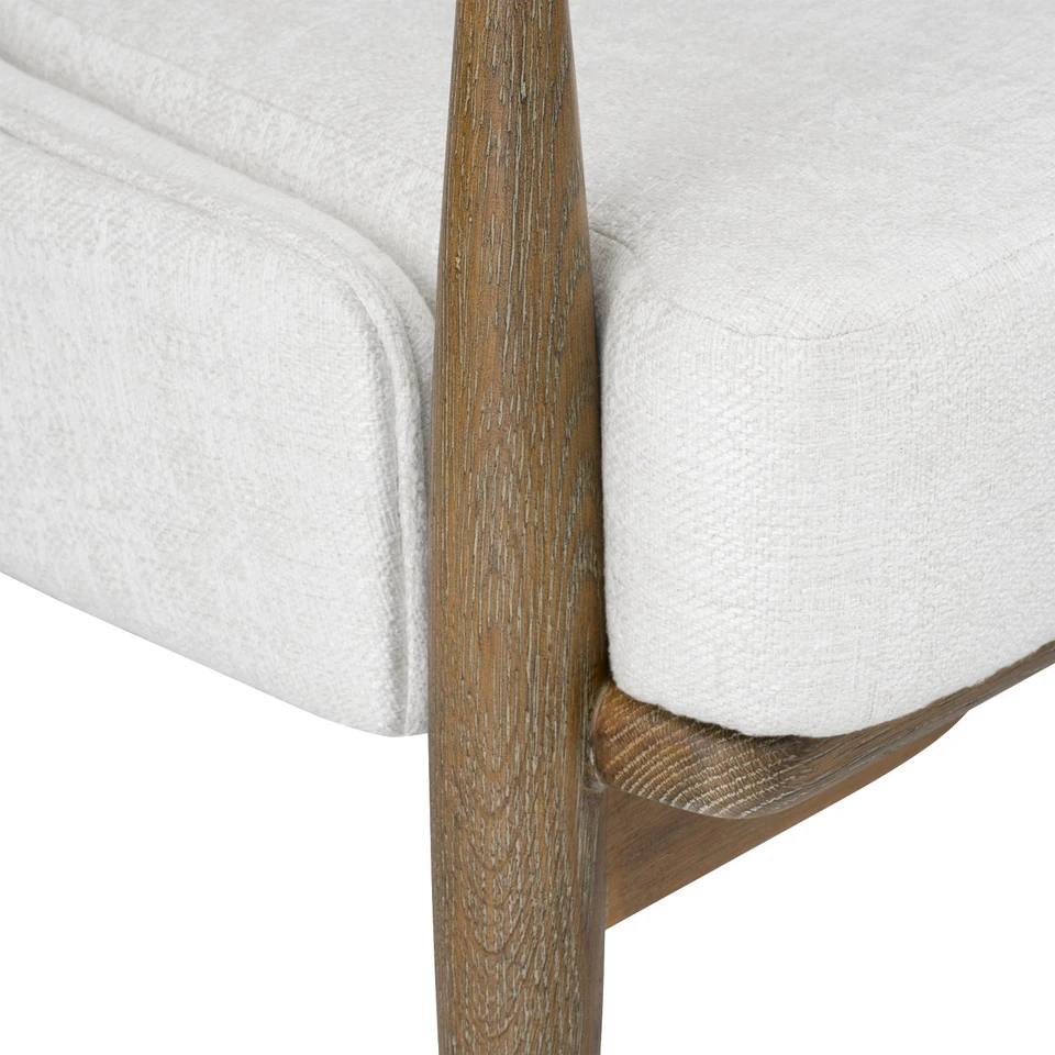 Bastian Lounge Chair, Driftwood and Frosted Alabaster