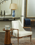 Bastian Lounge Chair, Driftwood and Frosted Alabaster