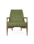 Bastian Lounge Chair, Driftwood and Forest Velvet