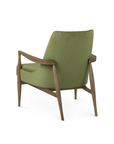 Bastian Lounge Chair, Driftwood and Forest Velvet