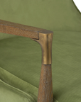 Bastian Lounge Chair, Driftwood and Forest Velvet