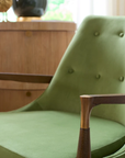 Bastian Lounge Chair, Driftwood and Forest Velvet