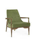 Bastian Lounge Chair, Driftwood and Forest Velvet