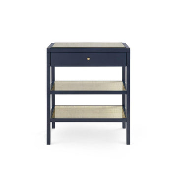 Caanan 1-Drawer Side Table, Midnight Blue - Maison Vogue