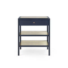 Caanan 1-Drawer Side Table, Midnight Blue - Maison Vogue