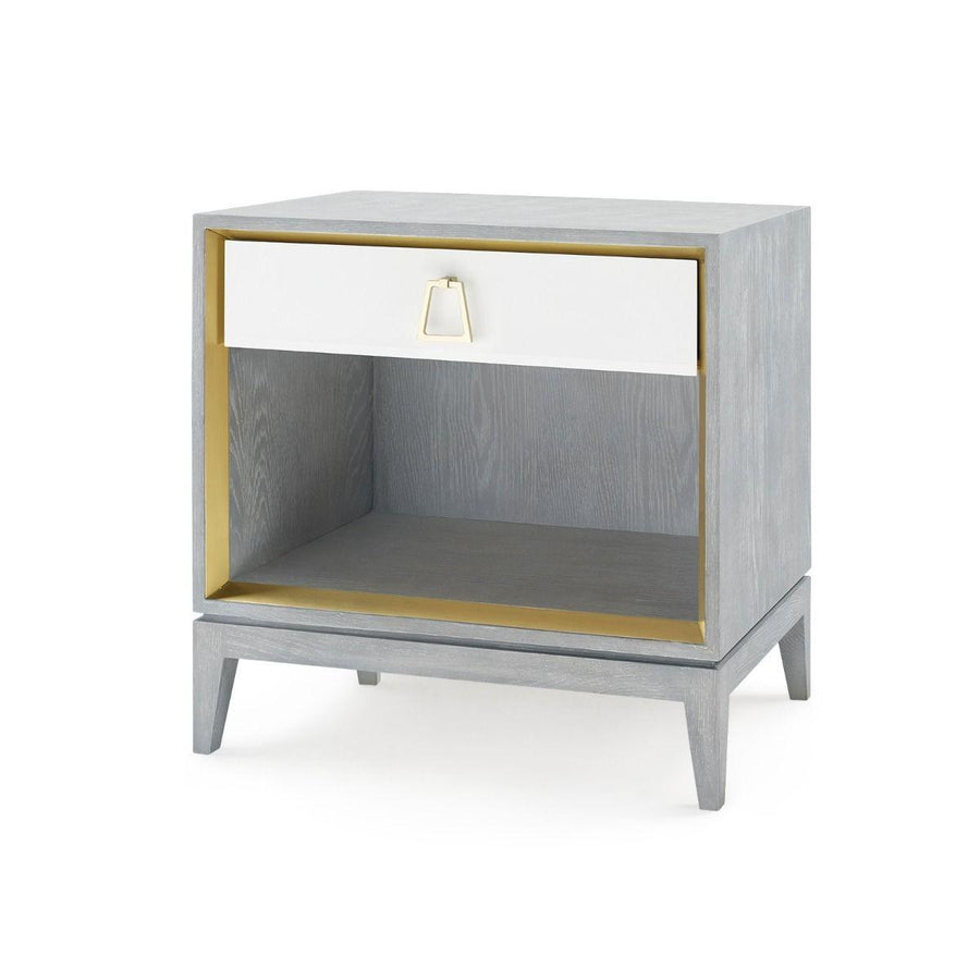 Cameron 1-Drawer Side Table, Soft Gray - Maison Vogue