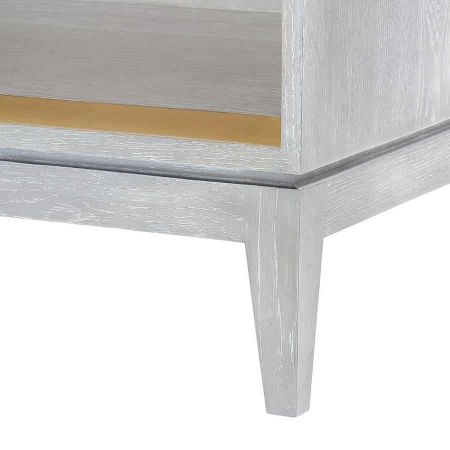 Cameron 1-Drawer Side Table, Soft Gray - Maison Vogue