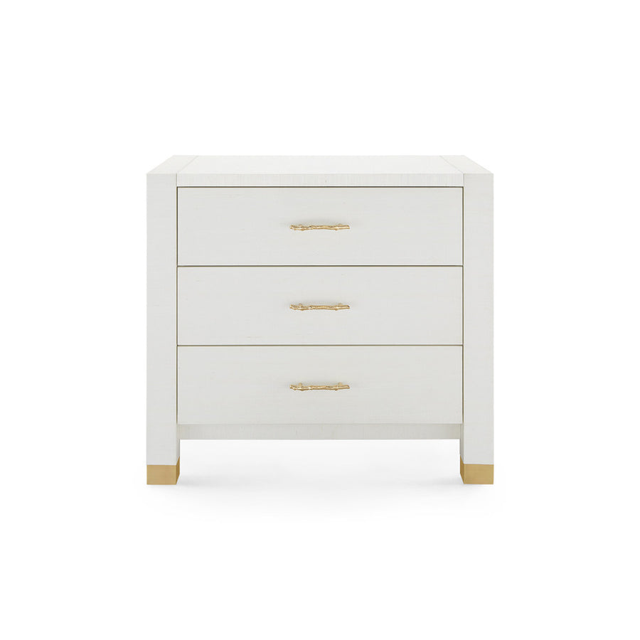 Camden 3-Drawer End Table, Sand White