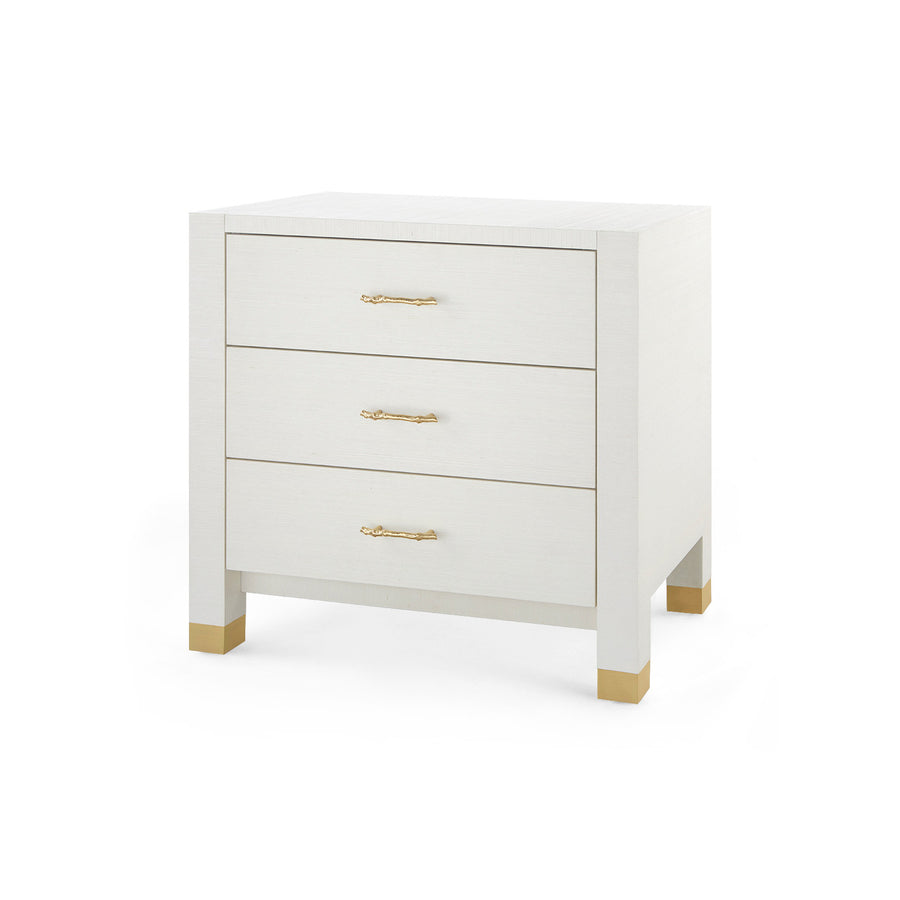 Camden 3-Drawer End Table, Sand White