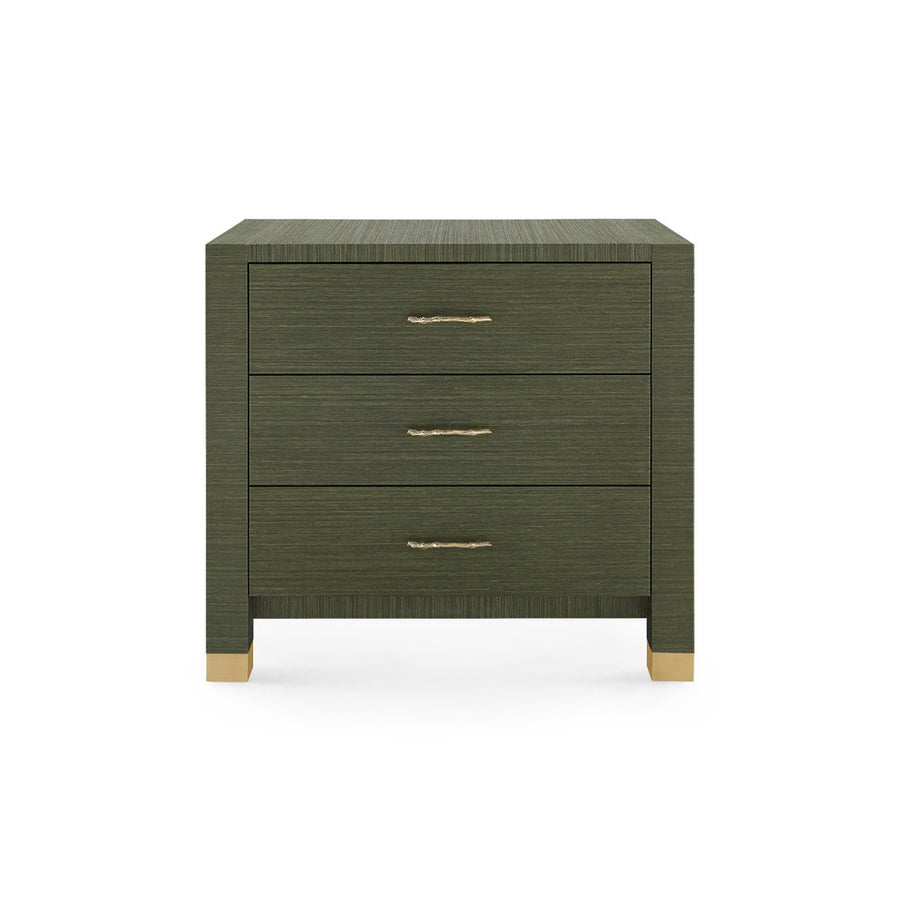 Camden 3-Drawer End Table, Deep Olive