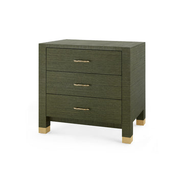 Camden 3-Drawer End Table, Deep Olive