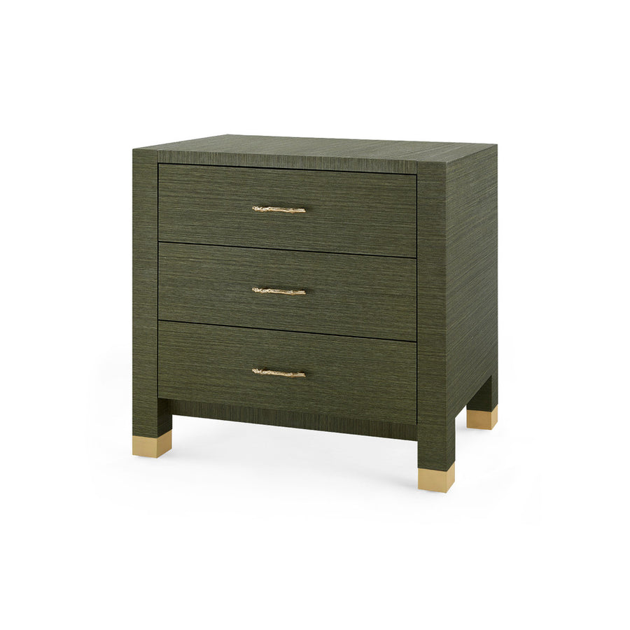Camden 3-Drawer End Table, Deep Olive