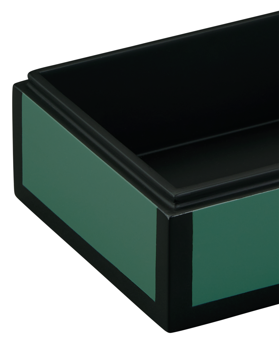 Green Lacquer Box Set of 2