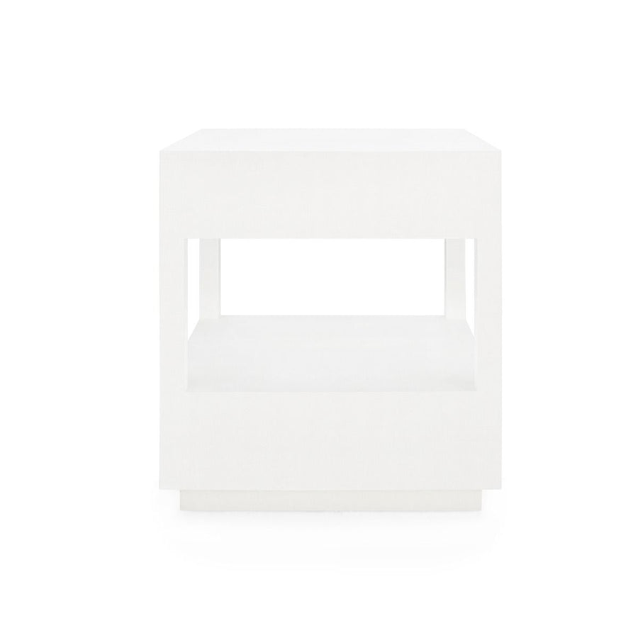 Carmen 2-Drawer Side Table, White