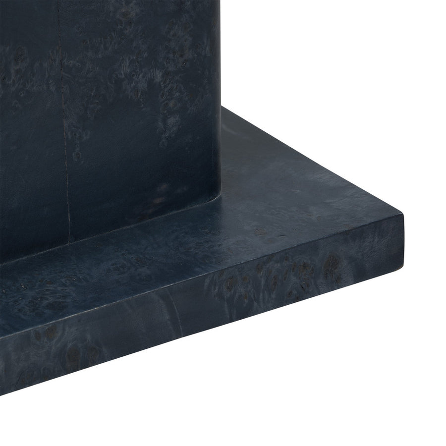 Casey Side Table, Azure Burl