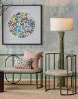 Galuchat Green Hourglass Floor Lamp