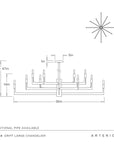 Griff Large Chandelier-English Bronze, Iron
