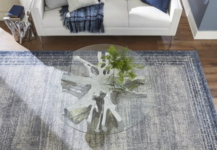 Asterisk Cast Root Coffee Table Silver Leaf