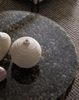 Manhattan Coffee Table Round, with Glass - Maison Vogue
