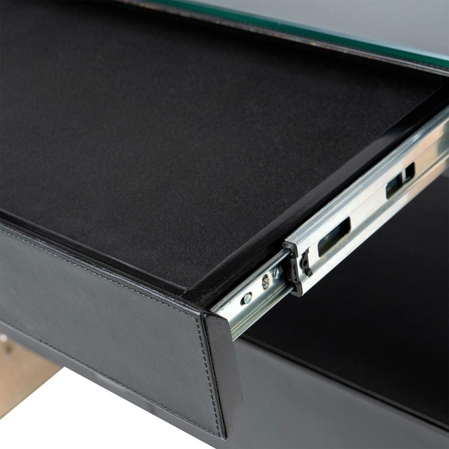 Elton 1-Drawer Side Table, Black - Maison Vogue