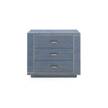 Ethan 3-Drawer End Table, Navy Blue