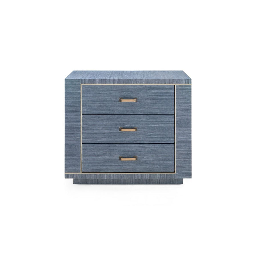 Ethan 3-Drawer End Table, Navy Blue