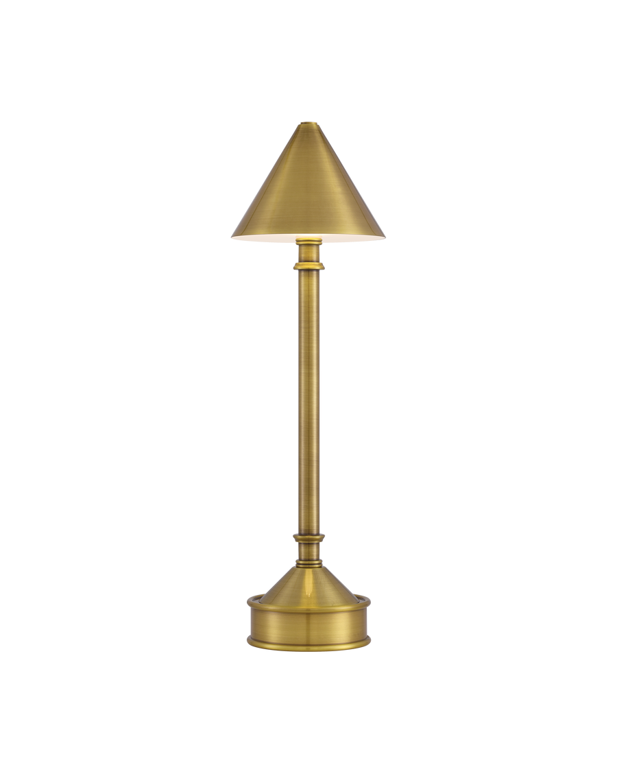 Traipse Brass Cordless Table Lamp