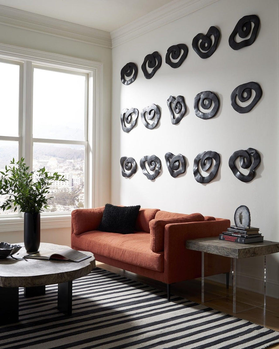 Swirl Wall Tile Teak Wood, Assorted, Black - Maison Vogue